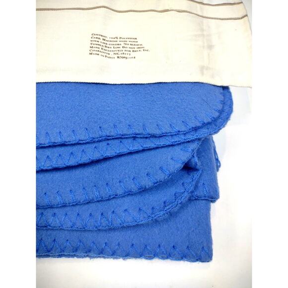 Home Accents Soft Fleece Throw Blanket by Belk 50x60 Blue - Picture 3 of 7